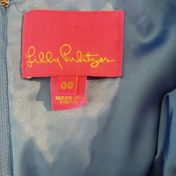 Lily Pulitzer Arie Stretch Shift Dress Bennet Blue Paradise Pucker Jacqu… - Picture 6 of 8